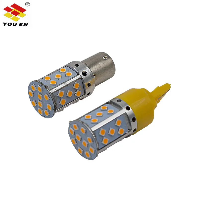 YOUEN 1 шт. T20 T25 LED 7440 W21W W21/5 W 35SMD лампа Canbus Free 1156 BAU15S BA15S P21W Светодиодная для автомобиля