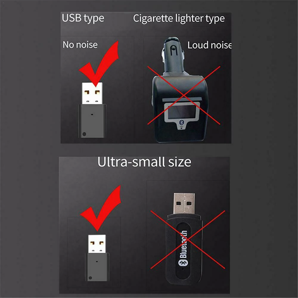 

Wireless USB Bluetooth 5.0 Receiver Wireless Computer Adapter Audio Receiver for Car Radio Subwoofer Amplifier Multimedia