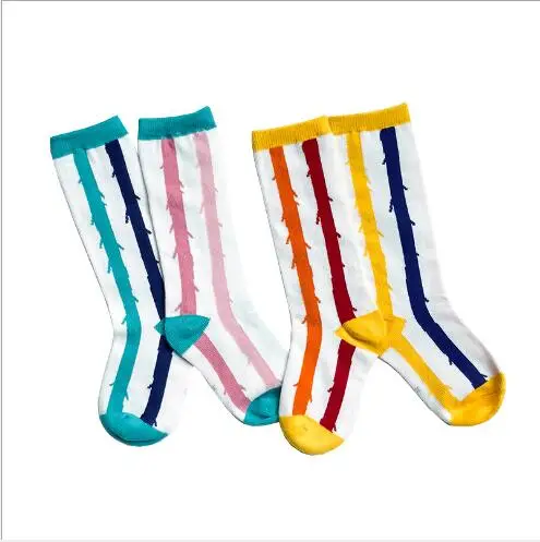 

Children's socks summer colored vertical stripes, boys and girls, cotton socks
