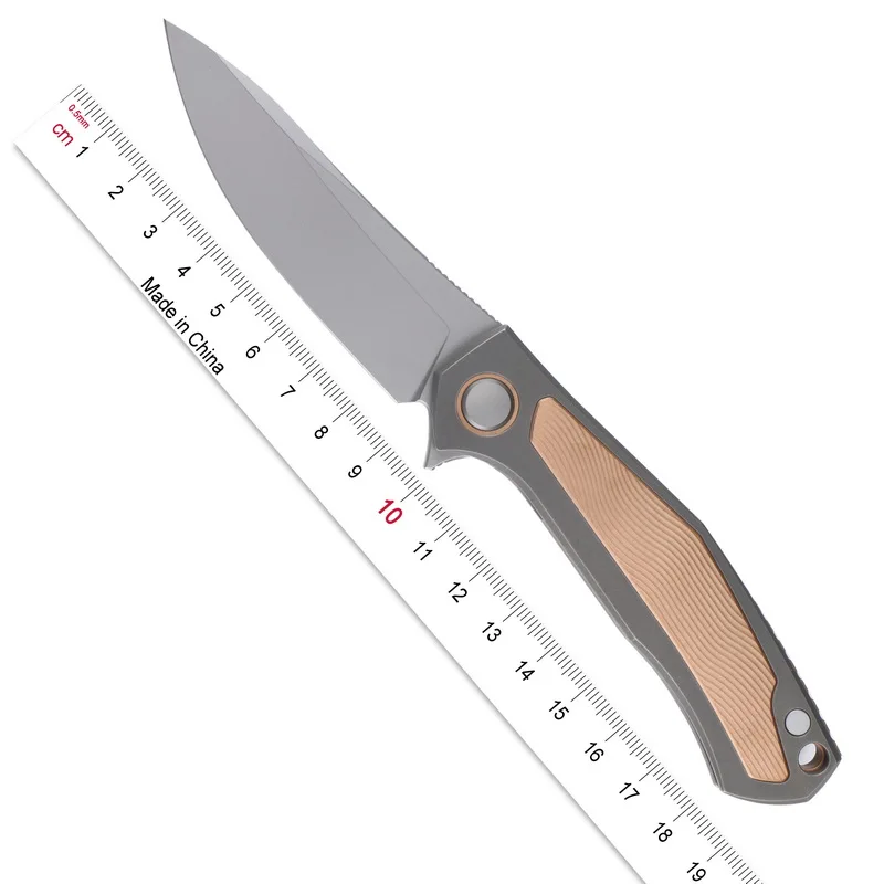 

Green thorn Poker CADRS Limited Edition D2 Blade TC4 Titanium Handle Camping Outdoor Survival Practical pocket Knife EDC Tools