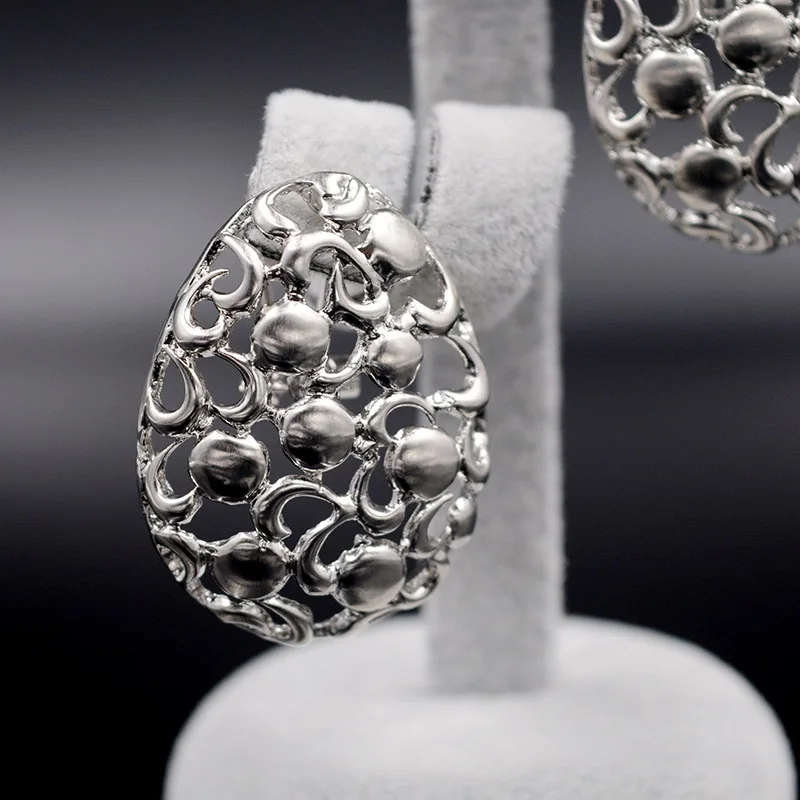 Sunny Jewelry Свадебные Уникальные наборы для женщин ожерелье серьги кулон сплав яйцо