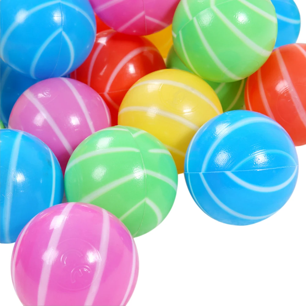 100 шт. детские мягкий пластиковый Океанский мяч полосатая форма ямы отказов
