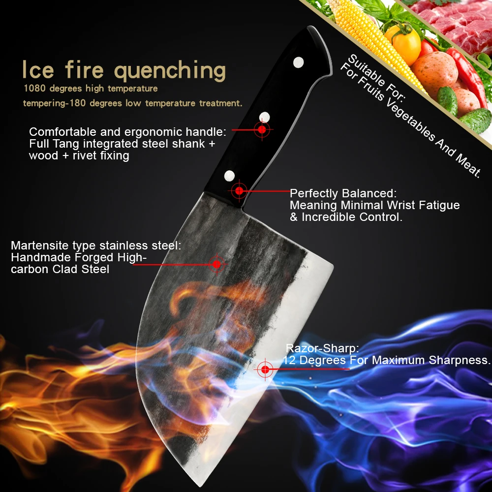 XYj кухонный нож для мясника 6 5 ''ручной работы кованая стальная точилка