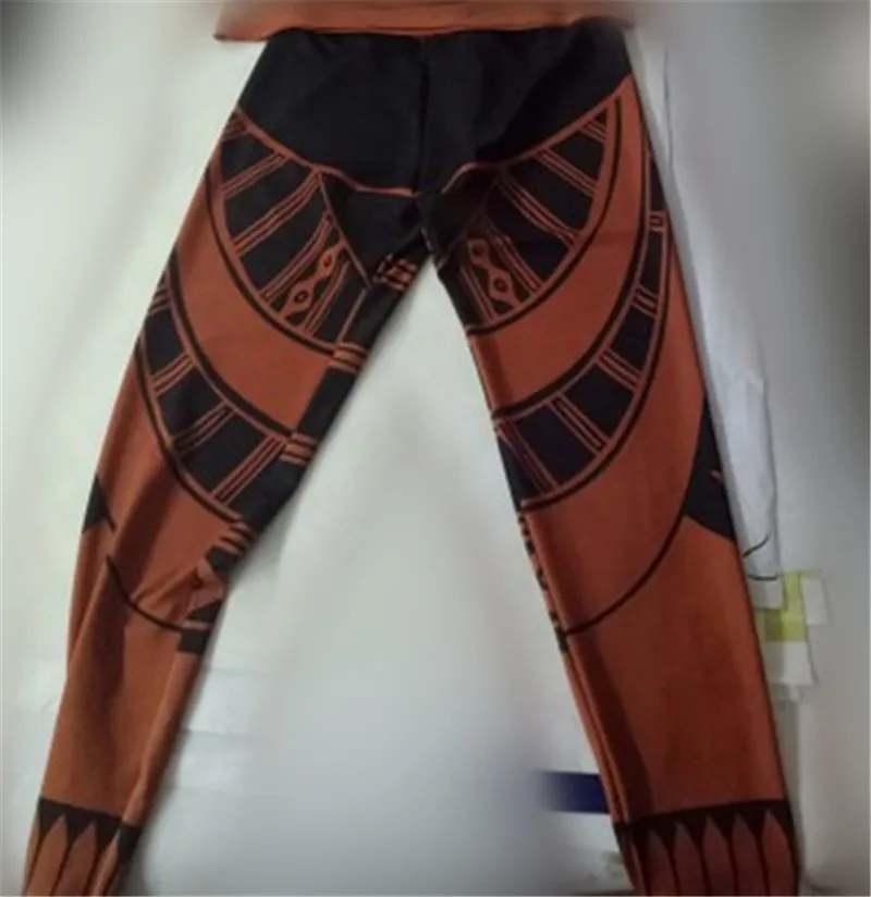 Взрослый человек Хэллоуин Косплей Мауи Татуировка Толстовка Топ или Брюки