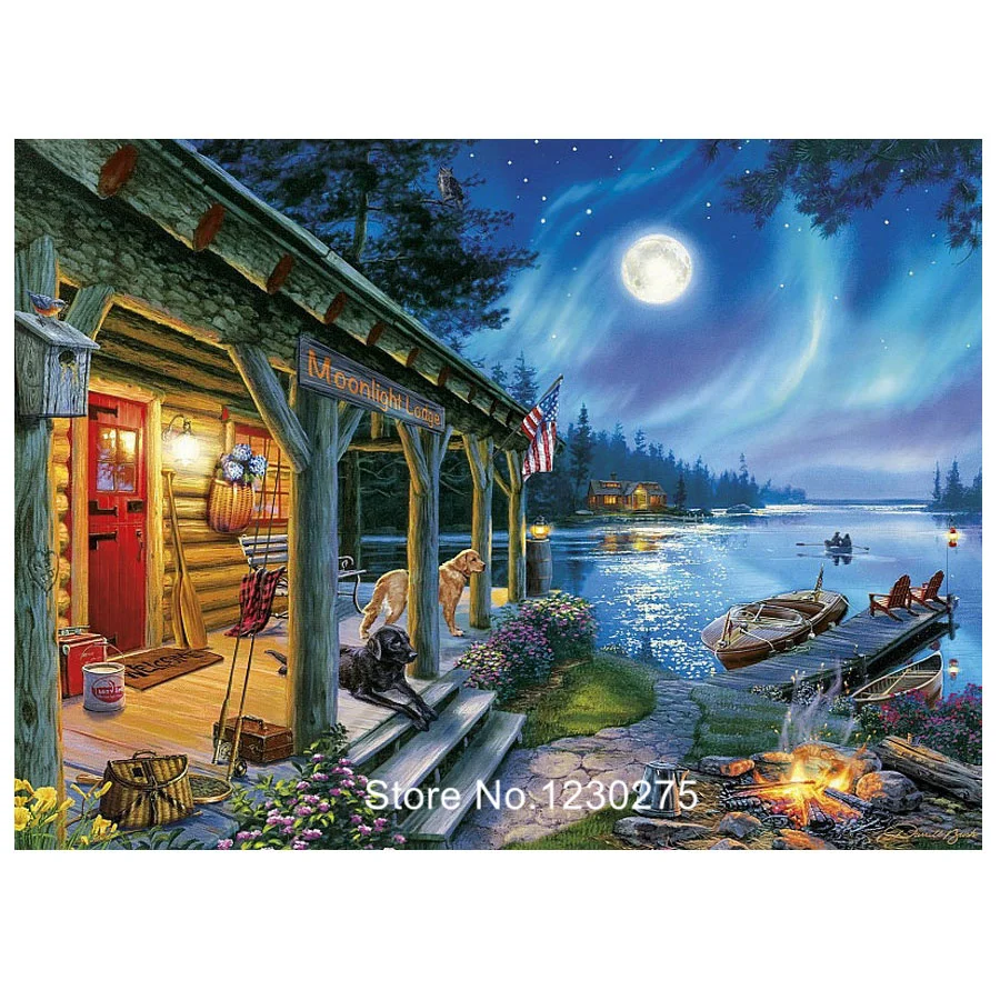 Набор для алмазной вышивки Lakeside House картина с вышивкой крестиком квадратная 5D