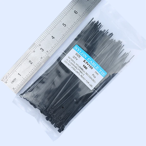 width 2.7mm 6 дюймов 100 шт./упак. черный пластиковый нейлоновый кабельные стяжки Сортировка стяжка для провода галстук высокого качества для проводов полное количество 5 размеров на выбор - Цвет: width 2.7mm