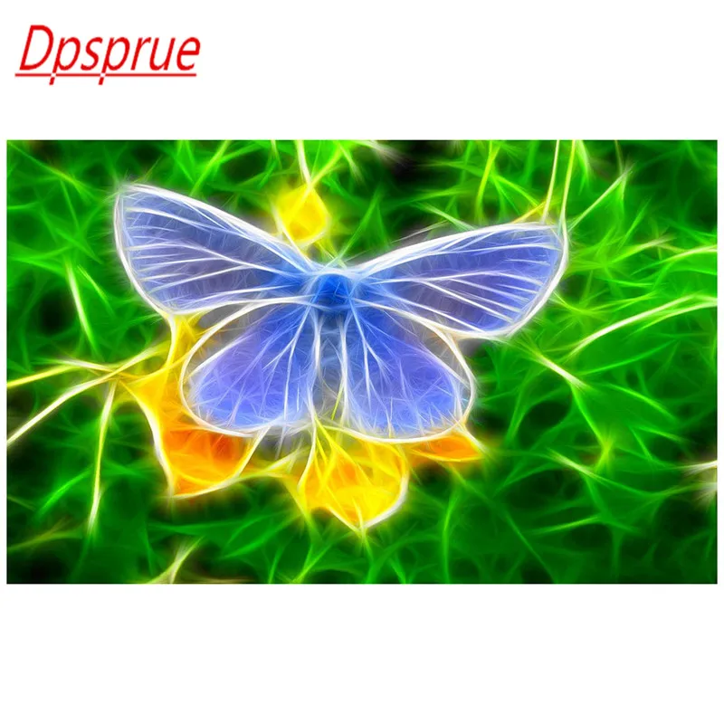 

Dpsprue 5D Full Square / Round DIY Diamond Painting Cross Stitch Flower Butterfly 3D Embroidery Diamond Mosaic Home Decor Gift