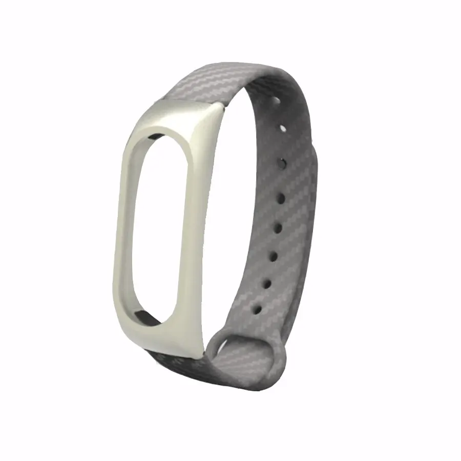Ремешок силиконовый для Xiaomi Mi Band 2 аксессуары из углеродного волокна смарт