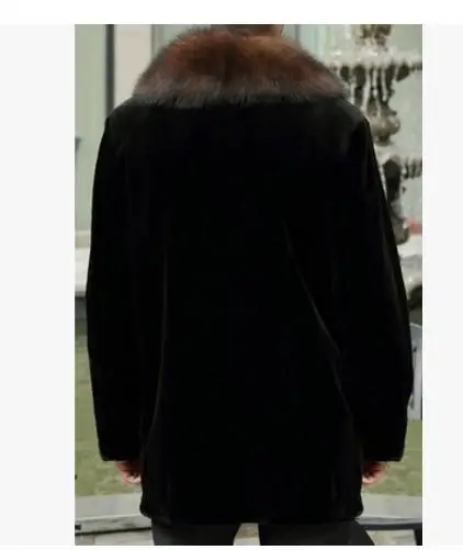 S/6Xl мужские куртки из искусственного меха длинная верхняя одежда норки черные