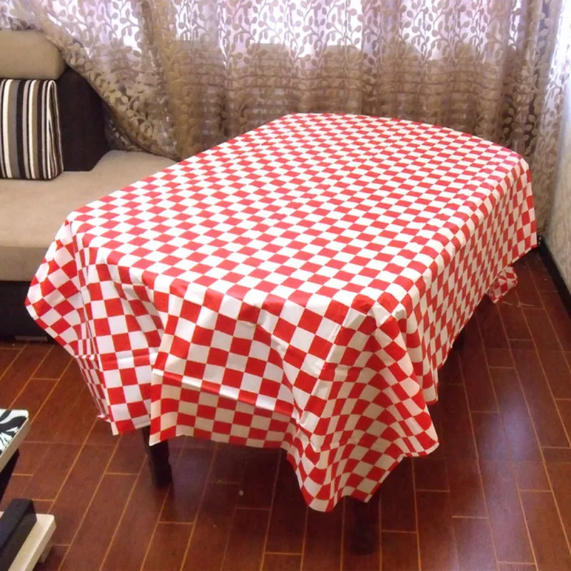 1 шт. одноразовая скатерть из черно белого пластика для пикника|Скатерти| |
