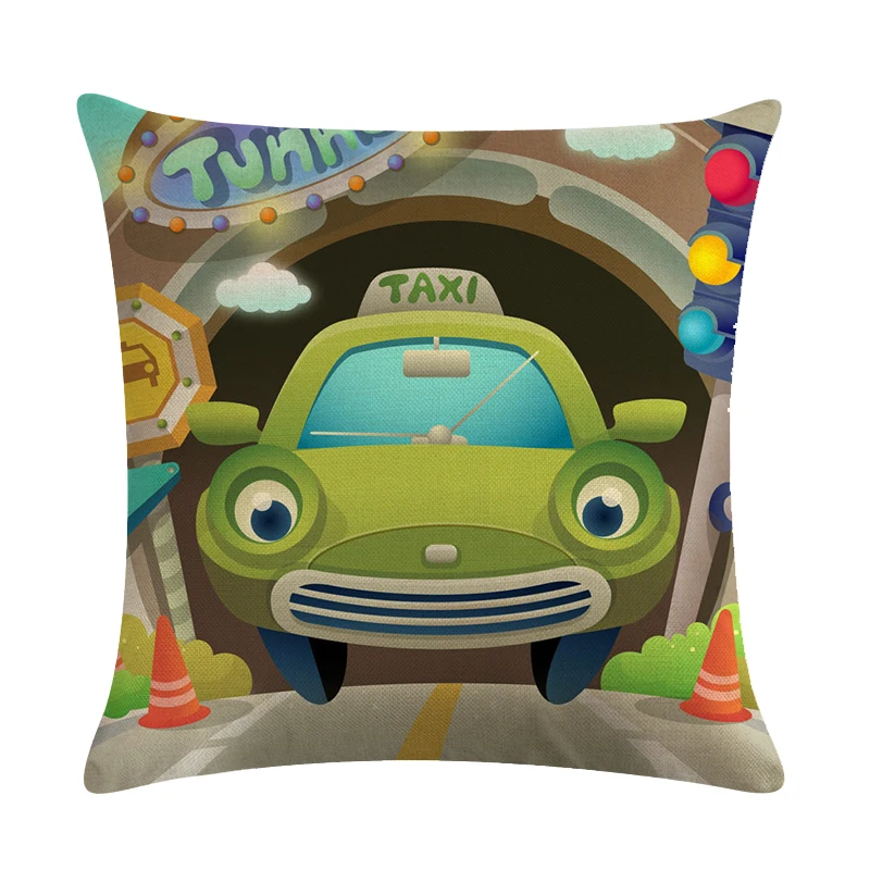 Симпатичный мультяшный принт хлопковый льняной квадратный диван Детская