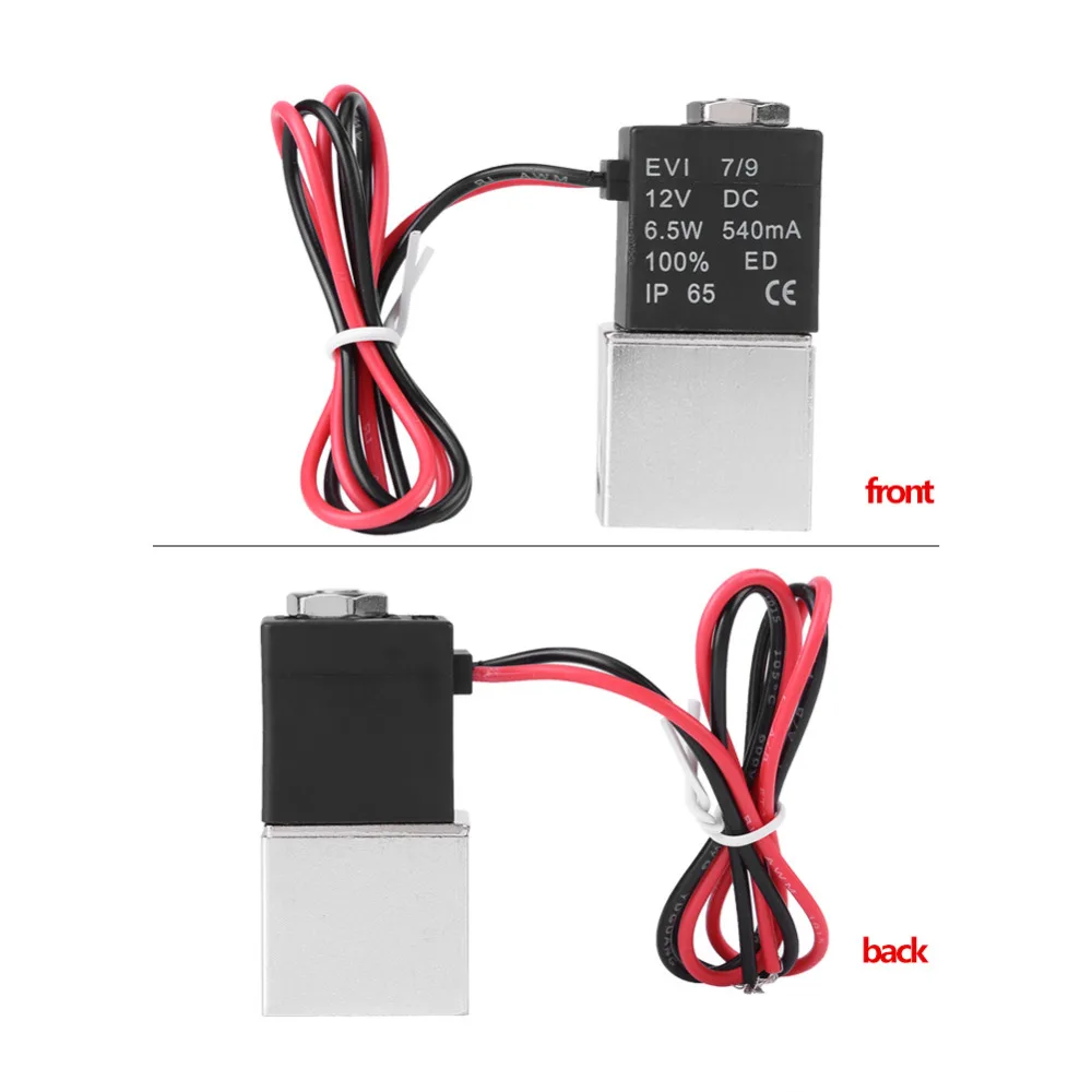 DC 12V 1/4 дюймов 2 пути Соленоидный клапан нормально закрытый пневмоклапан серии