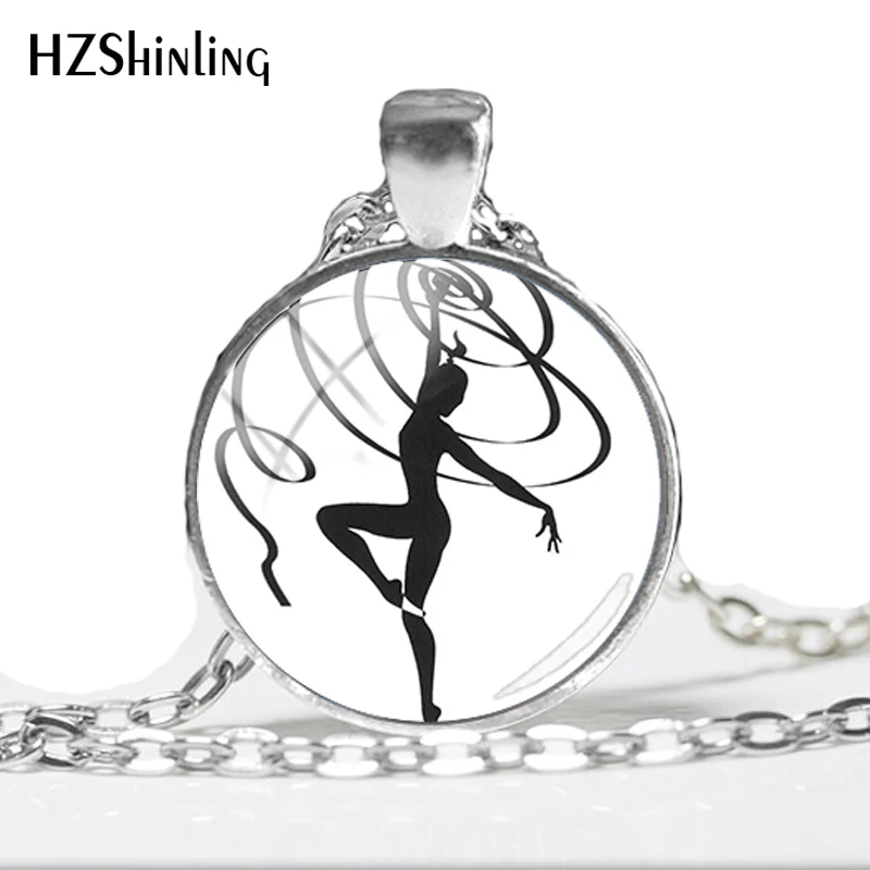 Новинка 2018 стеклянная купольная Подвеска для фото Gymastics ожерелье Красивая