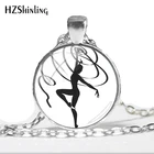 Новинка 2018, ожерелье с подвеской в виде стеклянного купола, красивая гимнастика, фото, печатный фото кулон, ювелирные изделия HZ1