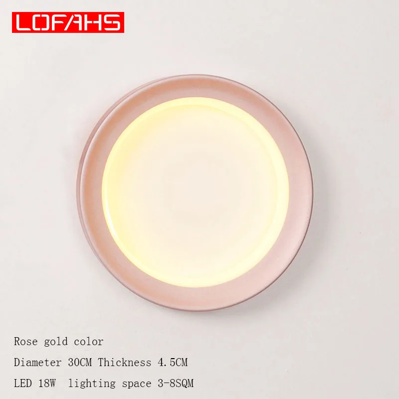 9026-30 Rose gold Современный круглый настенный светильник, креативный настенный светильник с золотым кольцом, источник для спальни, прикроватный светильник, для крыльца, отеля, декоративный настенный светильник - Цвет абажура: 9026-30 Rose gold