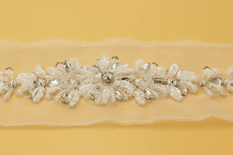 1 шт. Аппликации из горного хрусталя аппликация для свадебного ремня серебряные