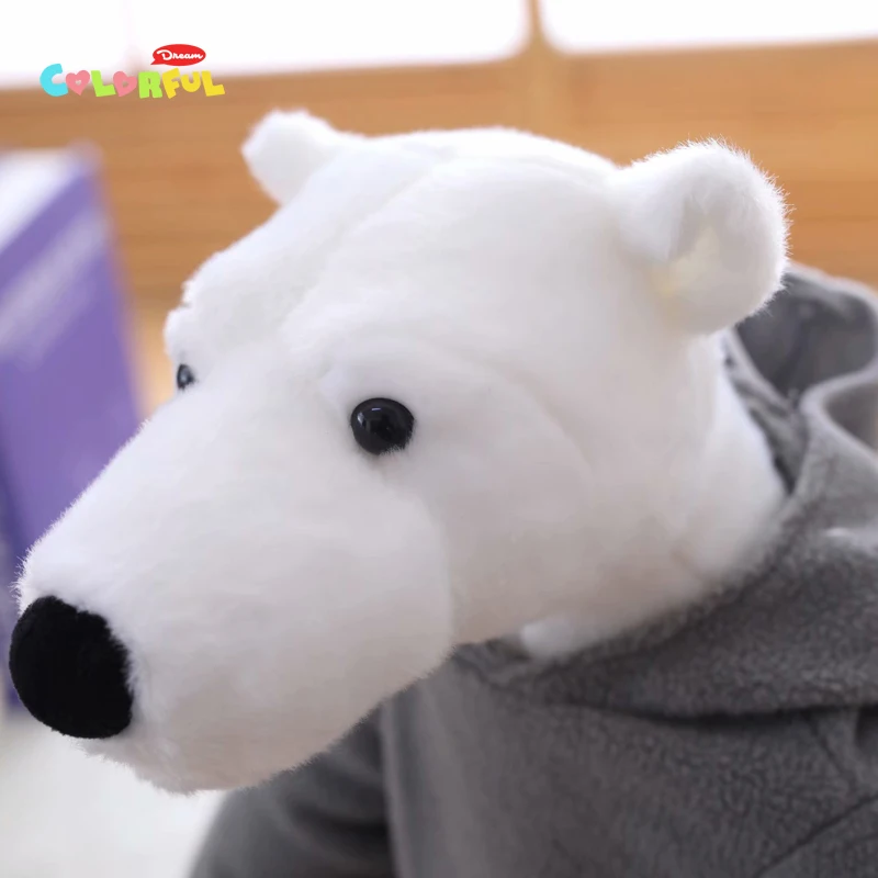 

Creative bendable plush stuffed animals, cute dress polar bear plush toy, kids toys, appease toy, home decor, Christmas gifts