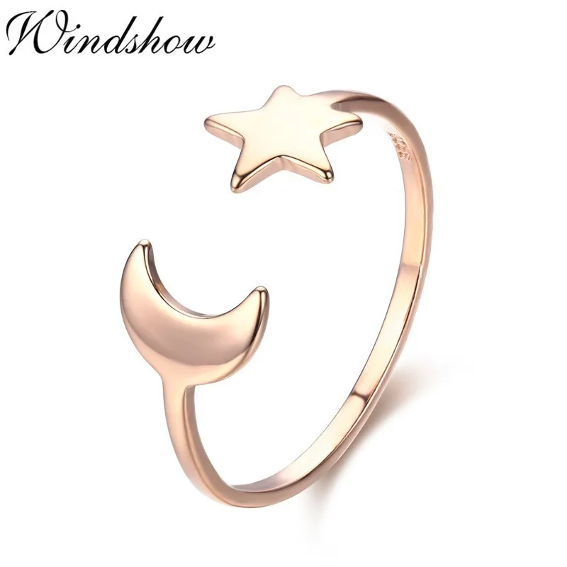 Кольцо женское из серебра с Луной и звездами|moon and star ring|rings for womenring |