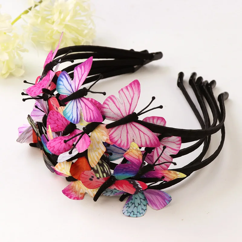 

Graceful Seaside Hair Accessories Fairy Princess Hairbands Butterfly Handmade Children Colorful Girls Unique Gifts Kids 1PC
