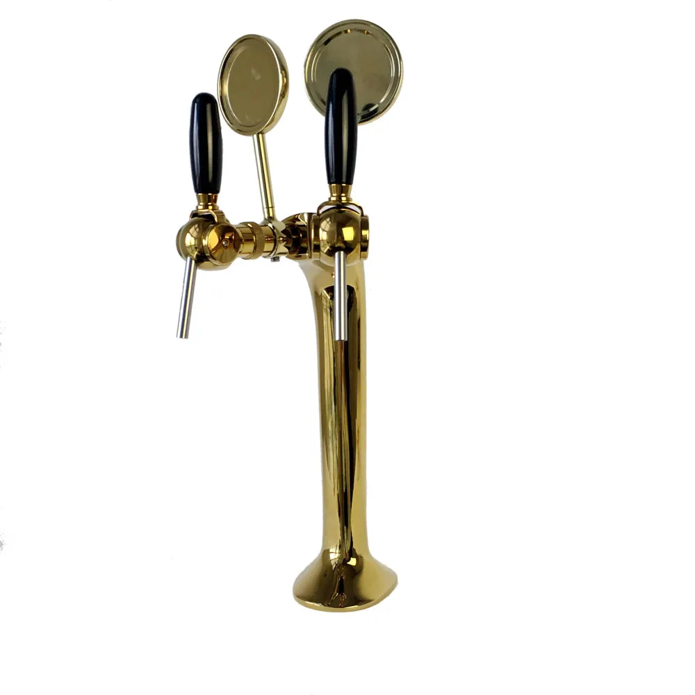 Kegerator пивная башня/2 крана для пива/двойная башня/золотой пивной дозатор|beer faucet|tap