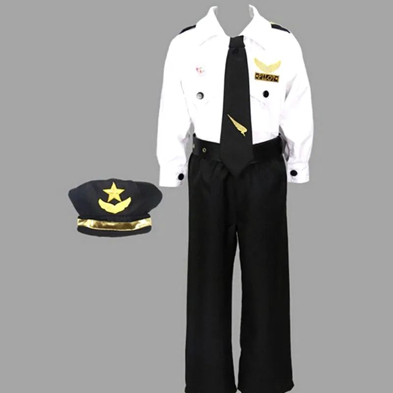 Детский костюм милого пилота в китайском стиле полицейского на Хэллоуин