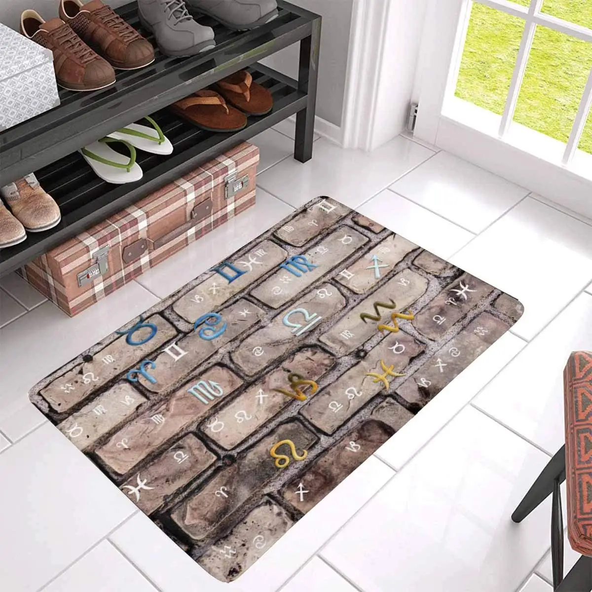 Астрология двенадцати знаков зодиака Anti коврик дверь Home Decor крытый половик у
