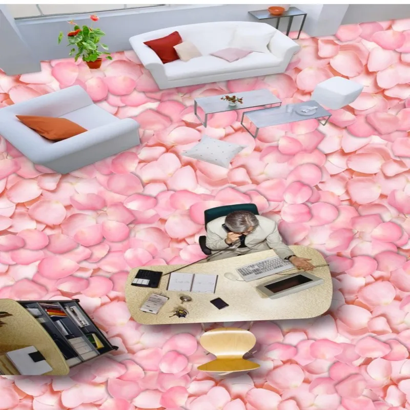 Бесплатная доставка на заказ Оригинальные Романтические лепестки роз 3D настил