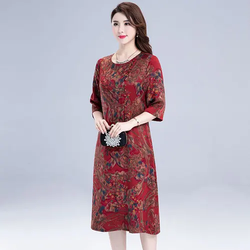 Весна-лето 2021 модное шелковое женское платье с рукавом в пять минут новые