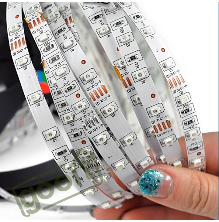 Гибсветильник Светодиодная лента 10 м RGB 300 LED 3528 SMD 2x5 12 В 60 светодиодный одов/м