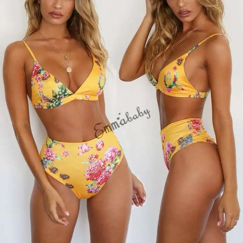 Женский бразильский купальник-бикини с леопардовым принтом пуш-ап высокой