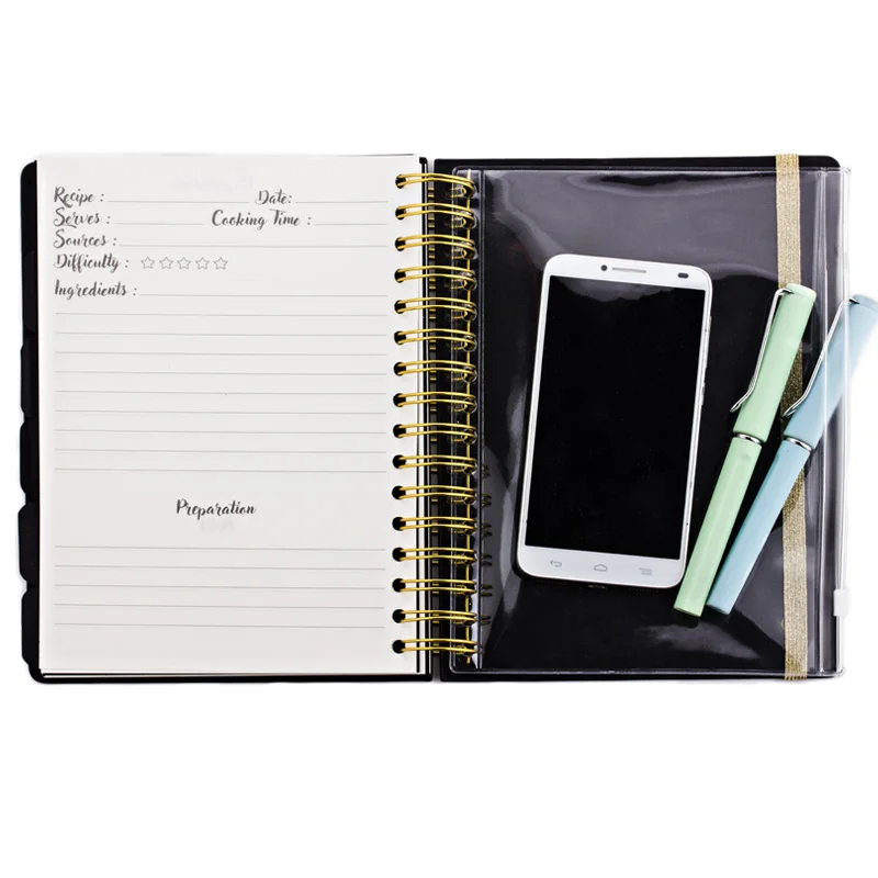 Flexy Cover Recipes& Notes Journal Wire-O Lined записная книжка для приготовления пищи