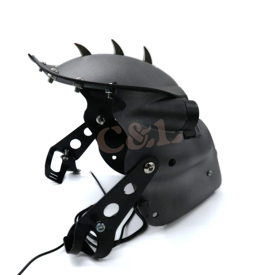 Светодиодная фара с черепом для мотоцикла креплением на 28 43 мм Harley Honda Yamaha Kawasaki