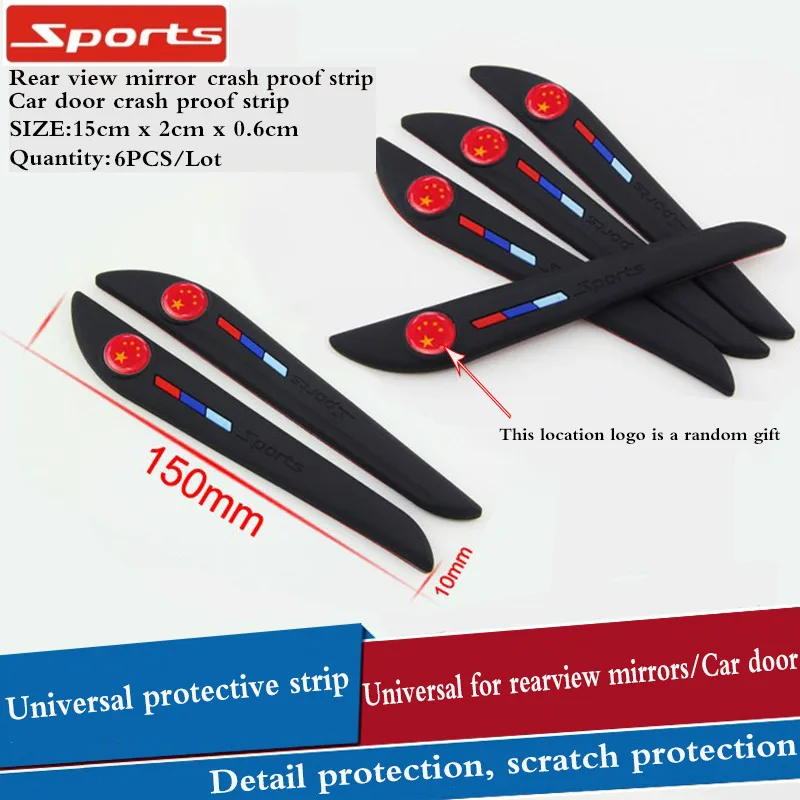 

Car accessories rearview mirror anti-collision rubber sticker door protection anti-collision glue for Peugeot 307 308 3008 407