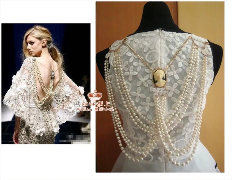 Модная винтажная цепочка с имитацией жемчуга ювелирные изделия великолепная