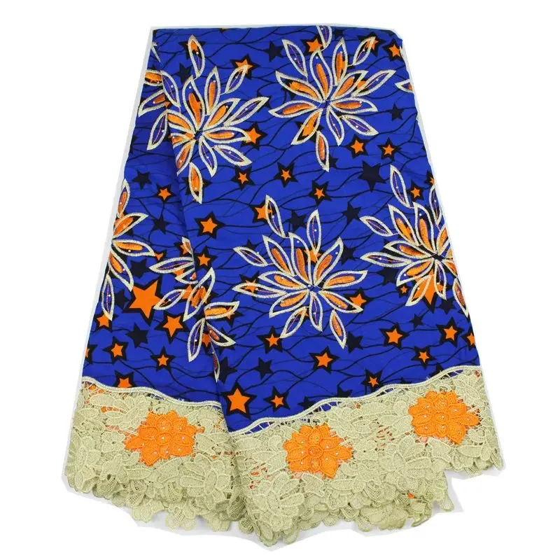 2016BEST SALE French Embroidered 100% Cotton wax stones Lace fabric for African beautiful Clothing !WLC160641 | Дом и сад