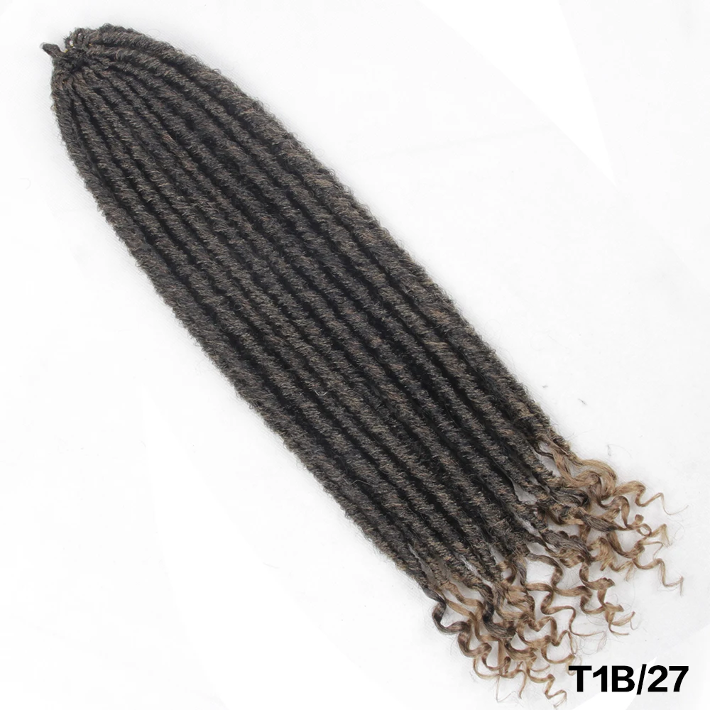 Yxcheris искусственные локоны в стиле Crochet косички 18 Inch мягкий натуральный шелк для