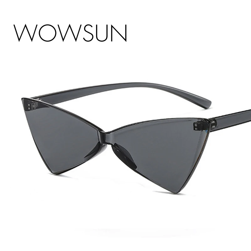 WOWSUN Новые солнцезащитные очки кошачий глаз женские брендовые Кристальные модели