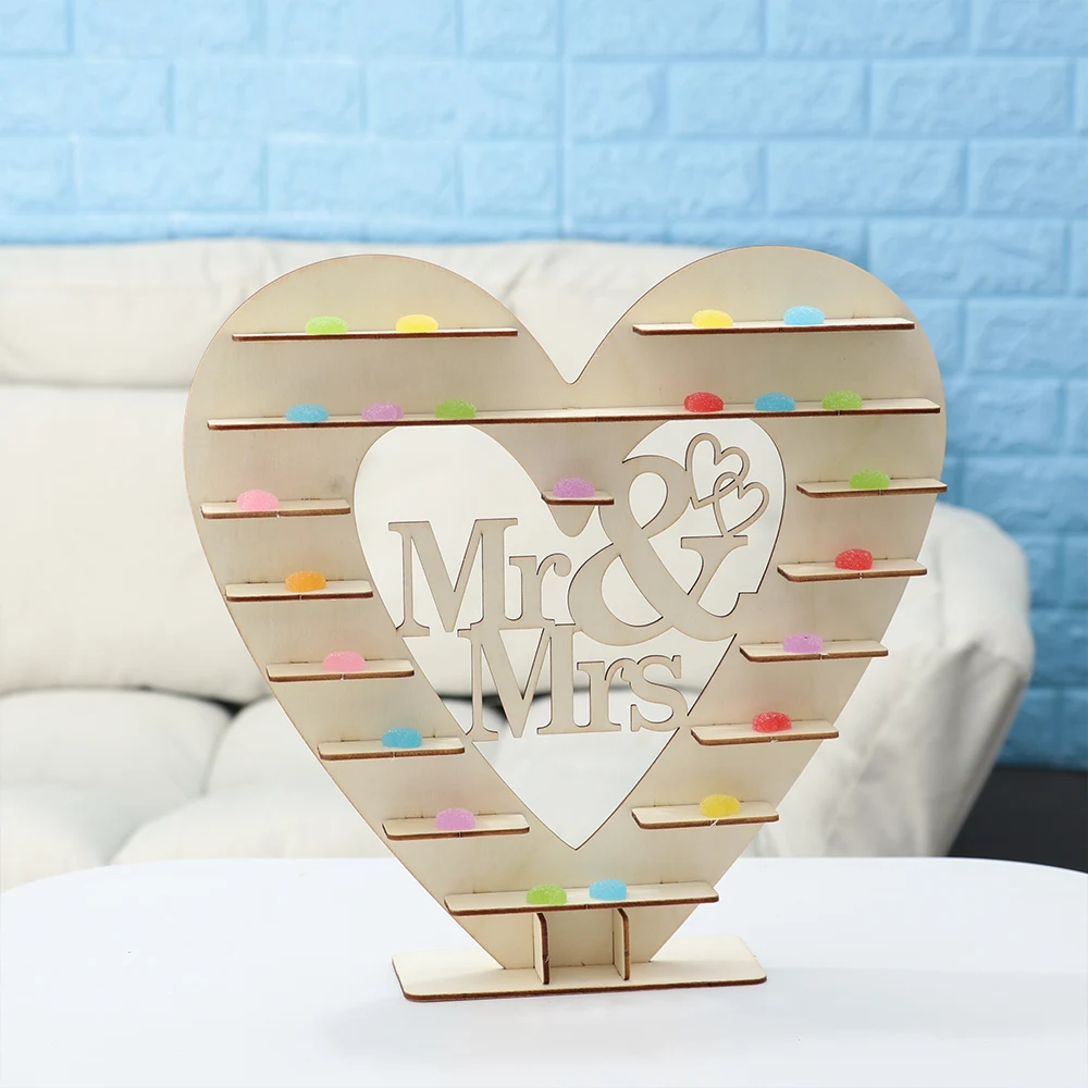 1 шт. деревянная подставка для шоколада в форме сердца винтажная конфет свадебный