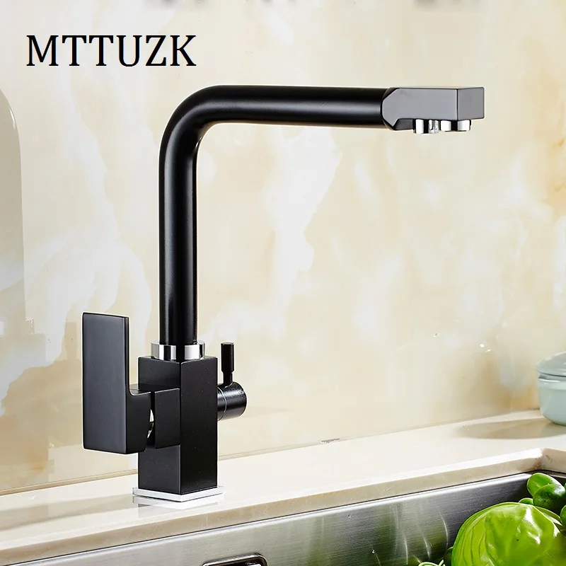 Квадратный кран MTTUZK ORB кухонный смеситель с 3 фильтрами для чистой воды режима