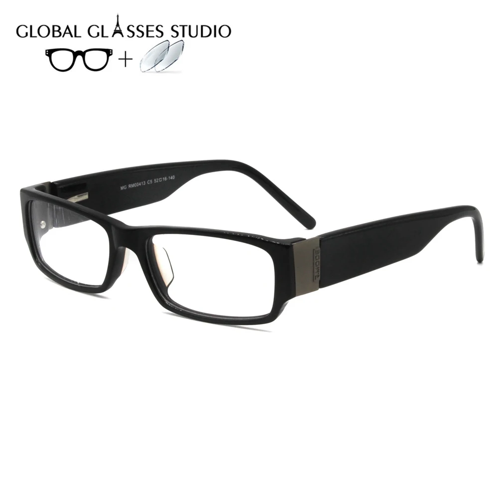 

RM00413-C5 Men Business Acetate Glasses Frame Eyewear Eyeglasses Reading Myopia Prescription Lens 1.56 Index