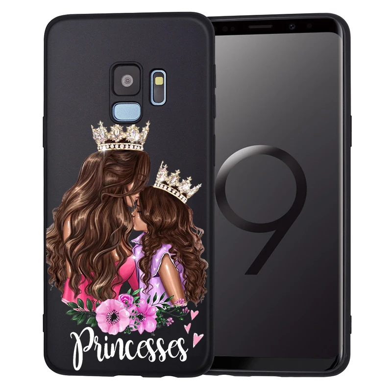 Чехол для Samsung Galaxy s8 S6 S7 S9 S10Lite J3 J5 J7 2017 J4 J6 J8 Plus Coque черный коричневый волос