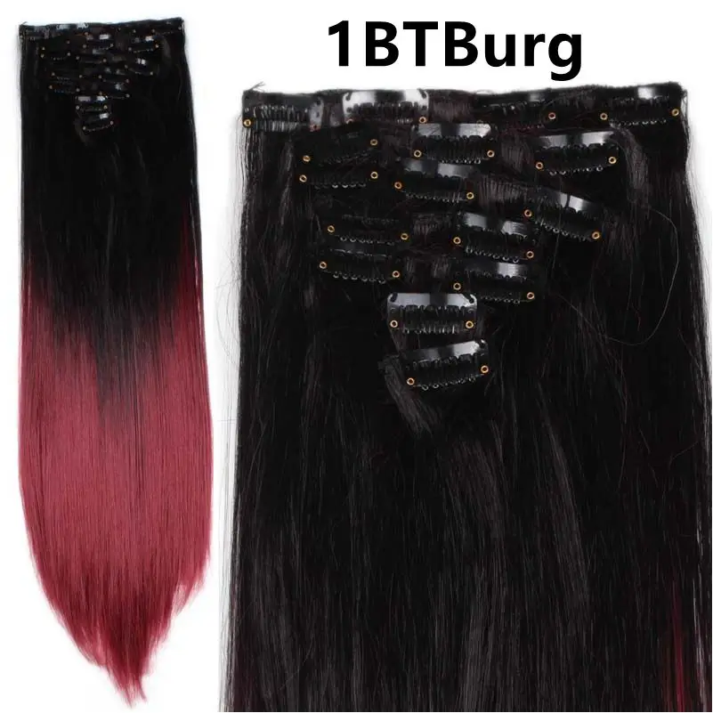 JOY& BEAUTY 22 Цвета доступны 2" 7 шт./компл. 16 зажимы в наращивание волос прямые волосы синтетический шиньоны 140 г накладные волосы