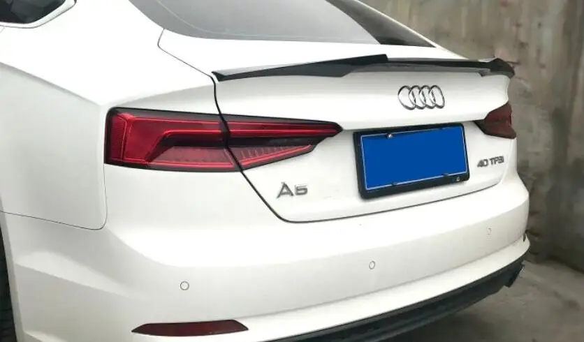 Углеродного волокна заднего крыла задний багажник спойлер крыло для AUDI A5 S5 RS5 2017