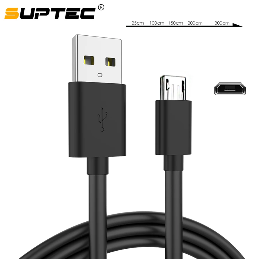 Кабель Micro USB SUPTEC 2 А зарядный usb кабель для передачи данных Samsung Xiaomi планшета Android
