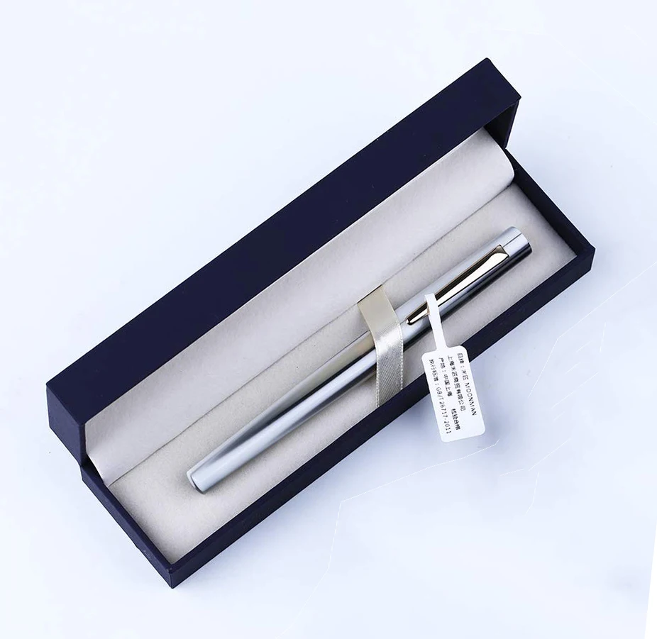 White(Pen with Box) Новинка Moonman N3 целлюлоидная акриловая ручка с красивыми полосками перьевая ручка Iridium EF/F перьевая модная Отличная офисная ручка для письма в подарок - Цвет: White(Pen with Box)