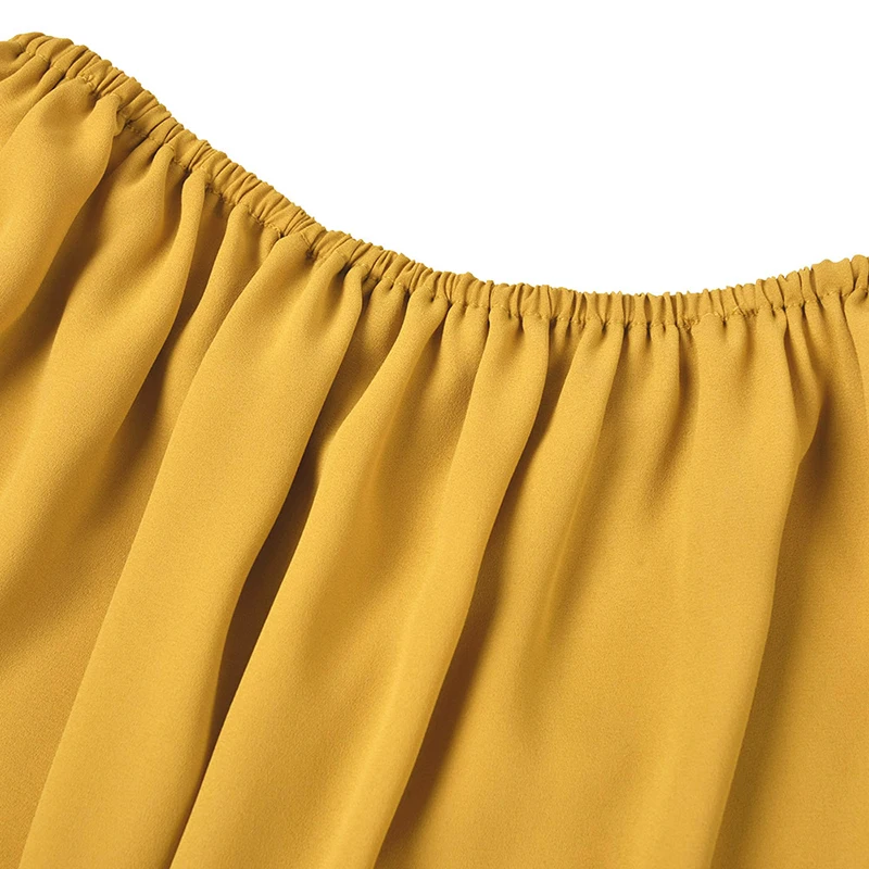 Модные Фонари рукавом с плеча блузка рубашка 2018 лето осень пикантные Slash шеи