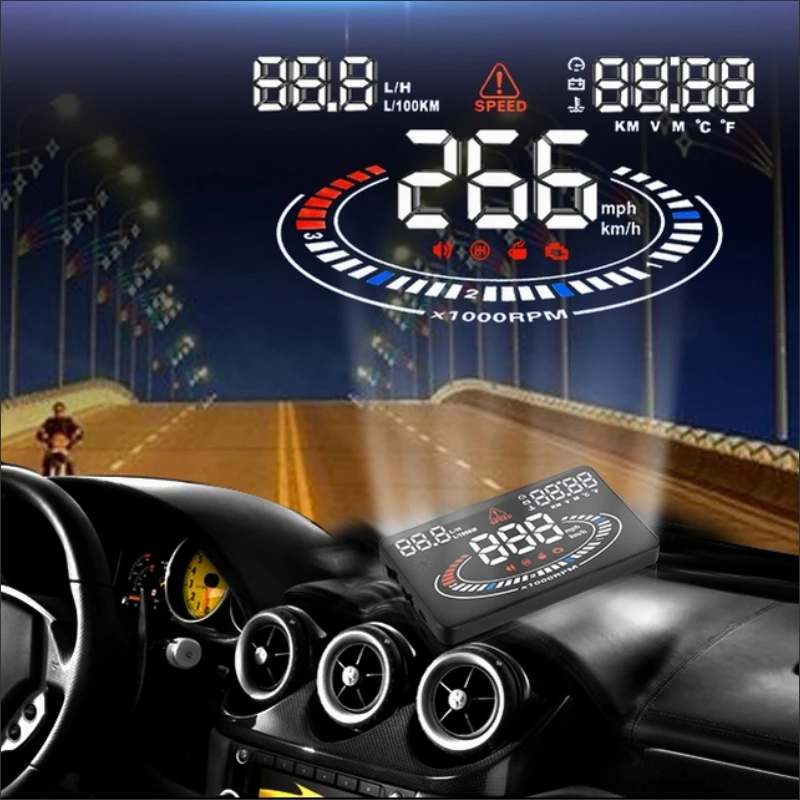 Car Head Up Display E300 - Reflecting / Informations On the Windshield - Saft Driving Screen Projector / OBD Connector