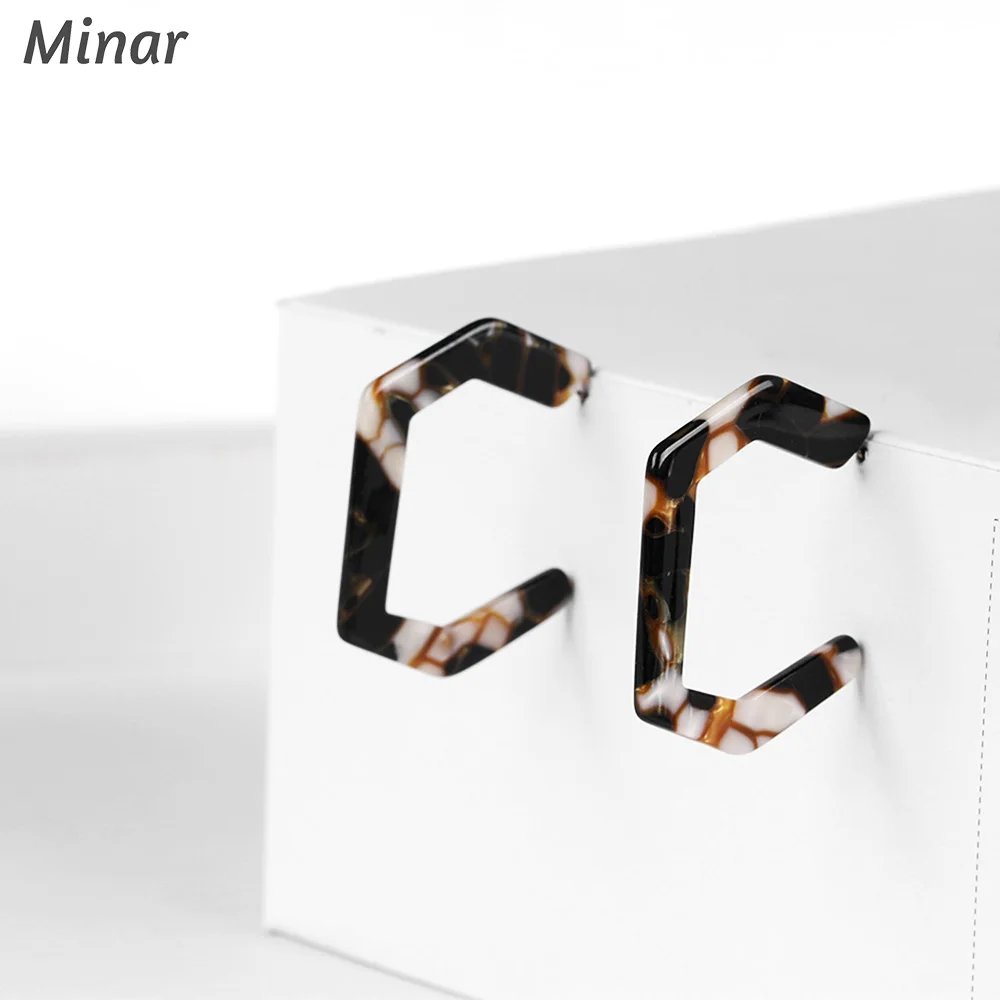 

Fashion Acetate Earrings Acrylic Resin Leopard Print C Shape Irregular Geometric Drop Earrings Snake Tortoise Shell Jewelry Gift