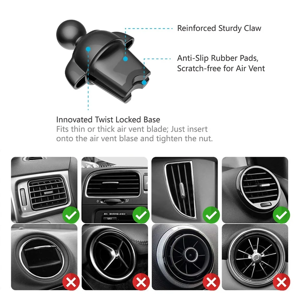 APPS2Car крепкий вентиляционный Автомобильный держатель для телефона с винтовой