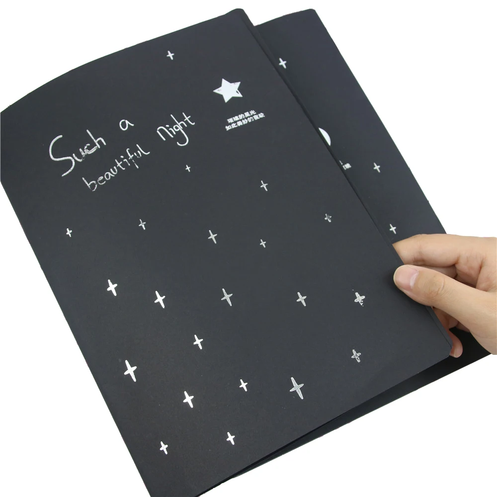 1 шт. блокнот для рисования 16 56 к|notebook for drawing|notebook diaryblack paper notepad |